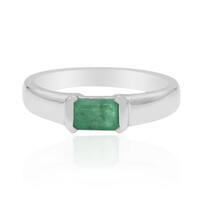 Zambian Emerald Silver Ring