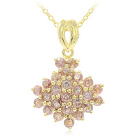 18K Unheated Padparadscha Sapphire Gold Necklace (AMAYANI)
