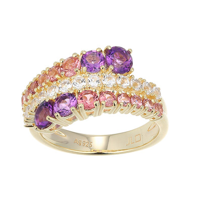 Zambian Amethyst Silver Ring (Adela Silber)