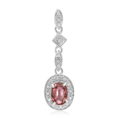 Pink Cuprian Tourmaline Silver Pendant