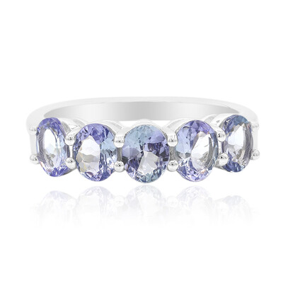Unheated Tanzanite Silver Ring
