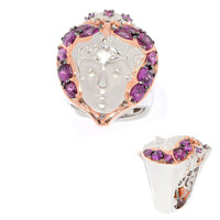 Colour Change Purple Garnet Silver Ring (Gems en Vogue)