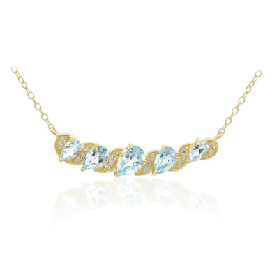 Sky Blue Topaz Silver Necklace