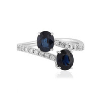 18K Ceylon Blue Sapphire Gold Ring