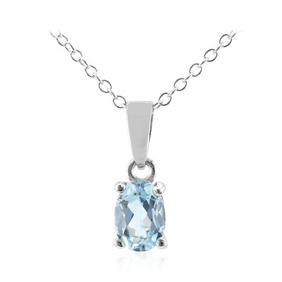 Sky Blue Topaz Silver Necklace