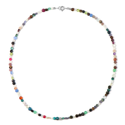 Gold Sheen Obsidian Silver Necklace