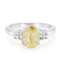 Rutile Quartz Silver Ring