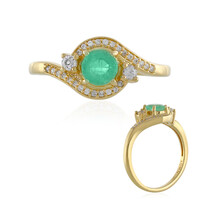 Colombian Emerald Silver Ring