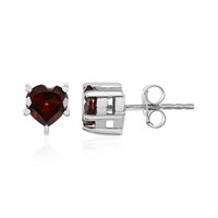 Mozambique Garnet Silver Earrings