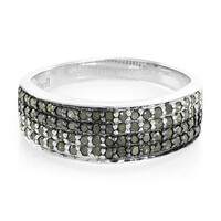 Fancy Diamond Silver Ring