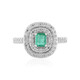Russian Emerald Silver Ring