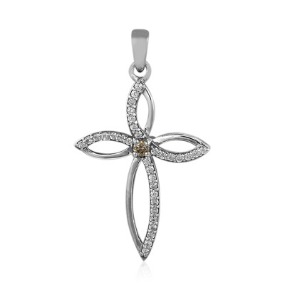 I2 Brown Diamond Silver Pendant