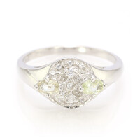 Cuprian Tourmaline Silver Ring