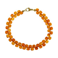 Carnelian Silver Bracelet (CUSTODANA)