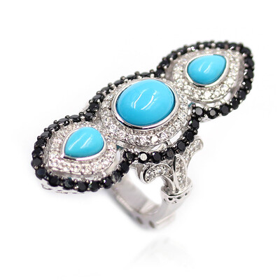 Sleeping Beauty Turquoise Silver Ring (Dallas Prince Designs)