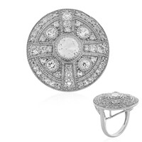 White Topaz Silver Ring