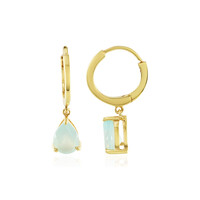 Aqua Chalcedony Silver Earrings
