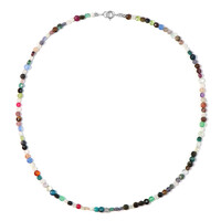 Gold Sheen Obsidian Silver Necklace