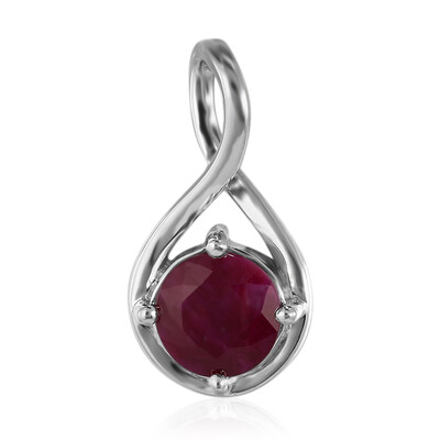 Kenyan Ruby Silver Pendant