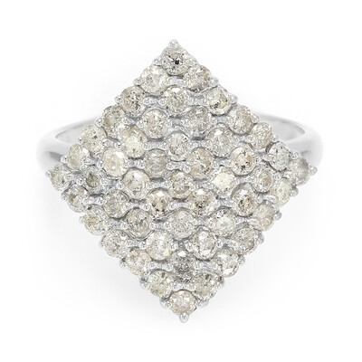 Chocolate Diamond Silver Ring