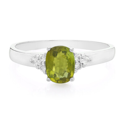 Cuprian Tourmaline Silver Ring