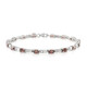 Red Zircon Silver Bracelet