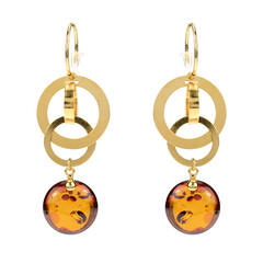 Baltic Amber Silver Earrings