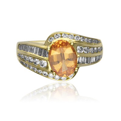 14K Mandarin Garnet Gold Ring (CIRARI)