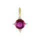 Pink Flouorite Silver Pendant