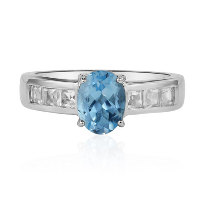 Sky Blue Topaz Silver Ring