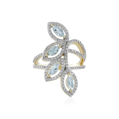9K Aquamarine Gold Ring