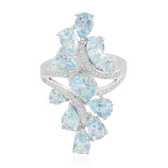 Sky Blue Topaz Silver Ring