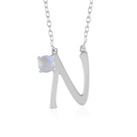 Rainbow Moonstone Silver Necklace