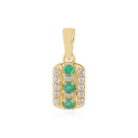 Russian Emerald Silver Pendant