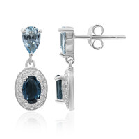 London Blue Topaz Silver Earrings