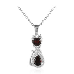 Garnet Silver Necklace