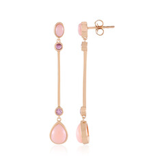 Machu Picchu Pink Opal Silver Earrings (KM by Juwelo)