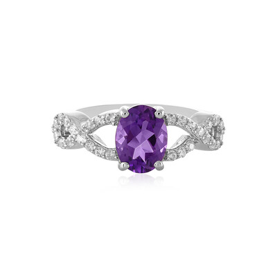 Siberian Amethyst Silver Ring