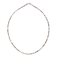 Fancy Tourmaline Silver Necklace
