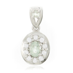 Cuprian Tourmaline Silver Pendant