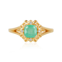 Russian Emerald Silver Ring