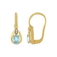 Sky Blue Topaz Silver Earrings