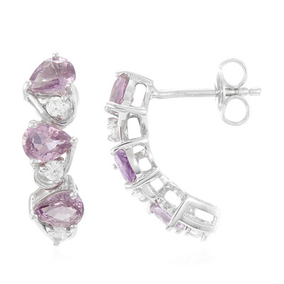 Mozambique Sapphire Silver Earrings