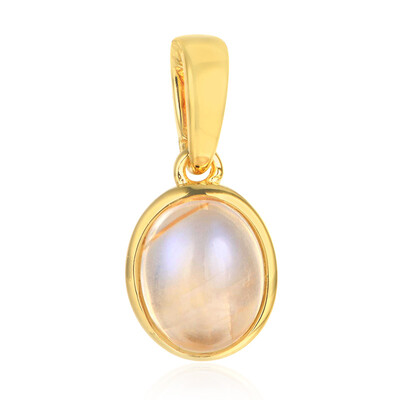 Tanzanian Rainbow Moonstone Silver Pendant