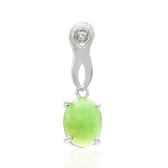 Imperial Chrysoprase Silver Pendant