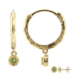 Burmese Peridot Silver Earrings