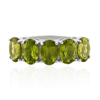 Burmese Peridot Silver Ring