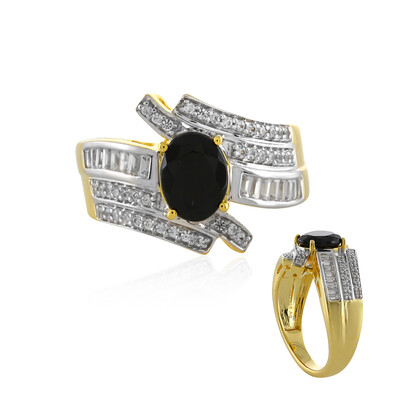 Black Tourmaline Silver Ring