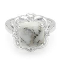 Dendritic Agate Silver Ring