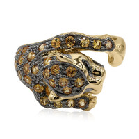 14K Orange Sapphire Gold Ring